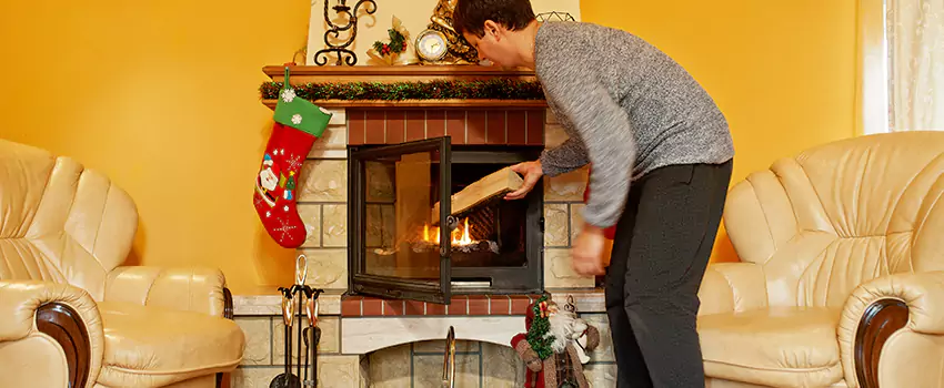 Rusted Metal Fireplace Restoration in South Bend, Indiana